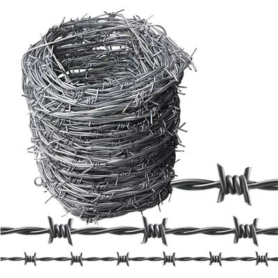 Cercas de arame farpado galvanizadas a quente com material de aço inoxidável