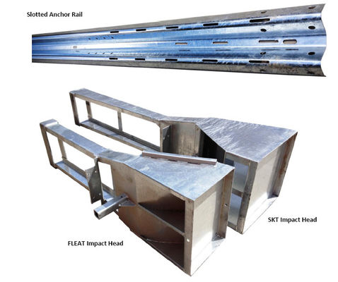 Barreira reta revestida em pó galvanizado SKT Terminal End Wings Barreira reta
