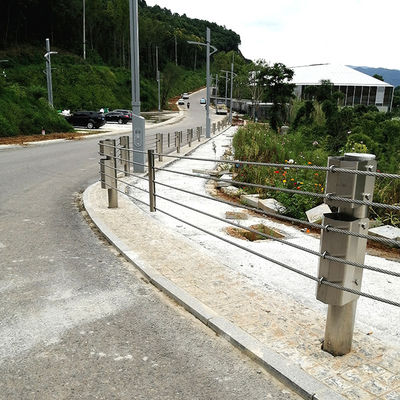 Barreira de fio de estrada Barreira de cordas Barreira de cabos de aço inoxidável com corrimões flexíveis