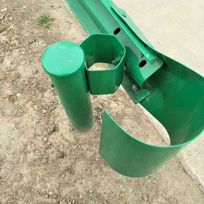Post redondo revestido em pó galvanizado de alta durabilidade para barreira de colisão de corrimão de estrada