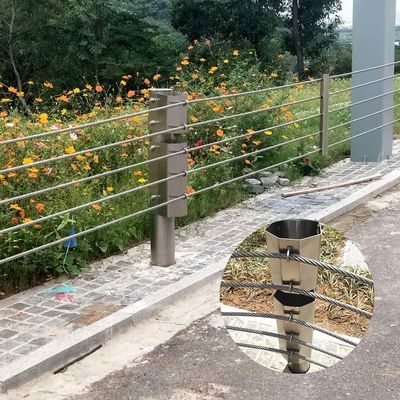 Barreira de cabo de guarda rodoviária para segurança rodoviária em revestimento de zinco e cor personalizada