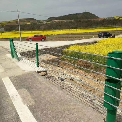 ISO9001 Barreira de corda de fio revestido de zinco personalizada para corrimão de proteção de rodovias