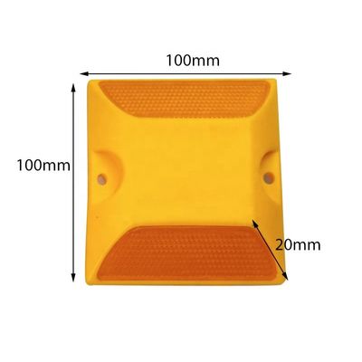 Reflectores PMMA de lado duplo Solar Road Stud para segurança rodoviária e gestão do tráfego