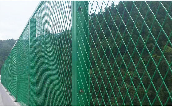 Grelha de malha de metal galvanizado revestido de pó anti-reflexão para estrada em aço inoxidável