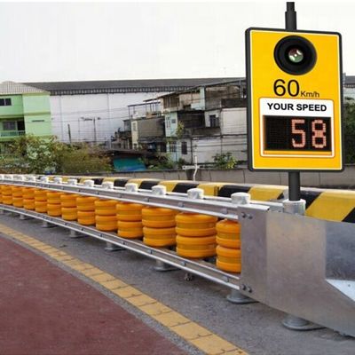 Barreira de aço de rolos de segurança rodoviária amarelo com maior durabilidade