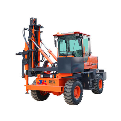 Máquina de perfuração de corrimão de estrada com rodas