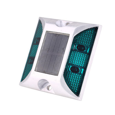 Sinal de estrada de cone alimentado a energia solar LED Rod Stud com cor vermelha azul amarelo branco verde