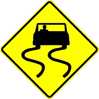 Cartões de aviso de segurança rodoviária de alta visibilidade, placas de sinalização e postes com 50 cm de altura