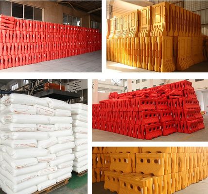 Segurança ao ar livre Barreira de colisão com água com material PE e construção durável