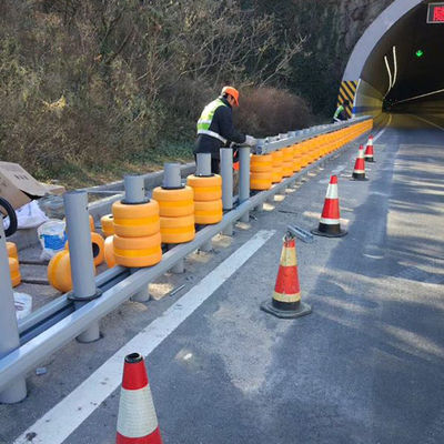Barreira de rolos de segurança de estrada de aço inoxidável acessível com anticorrosivo