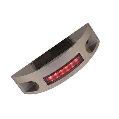 Alumínio Segurança Semi-círculo Cat Eye Road Stud para distribuição de cor LED vermelho