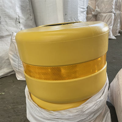 Segurança do tráfego rodoviário EVA PU Roller Cushion Barreira de colisão em amarelo para uso rodoviário