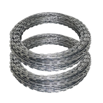 Rolo de arame farpado de aço inoxidável galvanizado personalizado