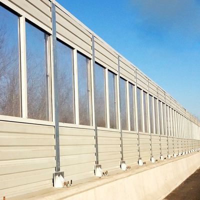 Barreira de ruído rodoviário com painel de alumínio e tela de isolamento acústico e barreira de isolamento
