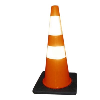 Alta visibilidade Cor-de-Laranja PVC Cone de trânsito rodoviário Para precauções de segurança rodoviária