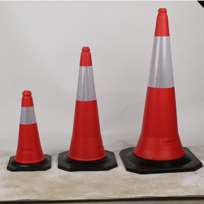 PE Cone de Estrada de Plástico para a Segurança do Tráfego Rodoviário em Laranja Atraente