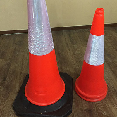 PE Cone de Estrada de Plástico Cor-de-Laranja Cone de Tráfego de Estrada Alto Visível