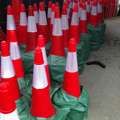 PE Cone de Estrada de Plástico Cor-de-Laranja Cone de Tráfego de Estrada Alto Visível