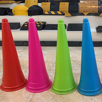 PE Cone de Estrada de Plástico Cor-de-Laranja Cone de Tráfego de Estrada Alto Visível