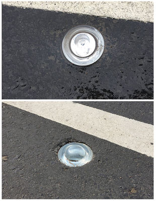 Rodas de vidro com alto reflexo de pavimento vidro olhos de gato Uma combinação vencedora