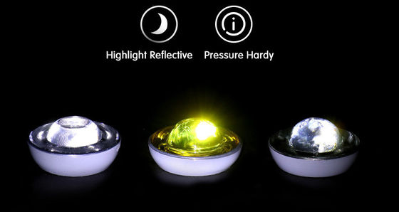 Rodas de vidro com alto reflexo de pavimento vidro olhos de gato Uma combinação vencedora