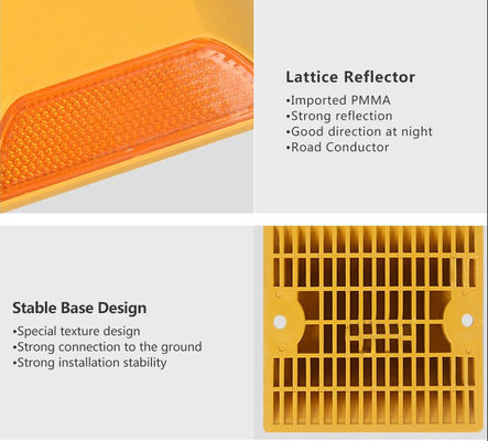 20 mm de altura impermeável plástico olho de gato reflector rodoviário para construção rodoviária