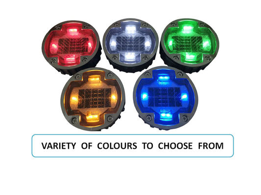 Sinalização de Cone Solar LED Flashing Light Road Stud Cat Eye em amarelo