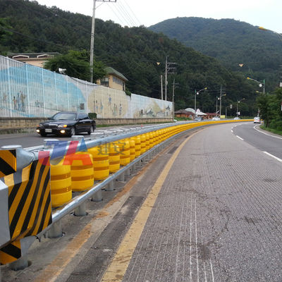 Segurança rodoviária Barreira rotativa EVA amarelo Barreiras anticorrosivo com padrões