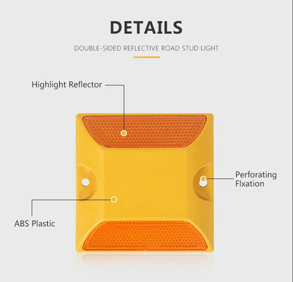 CE ISO9001 Certificado Reflector Plástico Quadrado Rodoviário Rodoviário