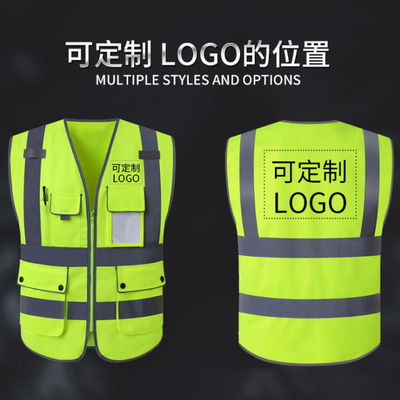 Logotipo personalizado aceito 100% Poliéster LED Flash Light reflector colete de segurança para correr S-5XL