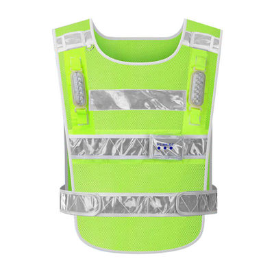 Logotipo personalizado aceito Alta visibilidade 100% Poliéster Verde escuro Colete refletor