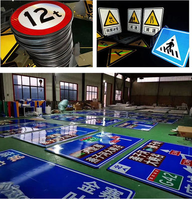 Tabuleiro de sinalização padrão de segurança rodoviária com material de alumínio personalizado em tamanhos padrão