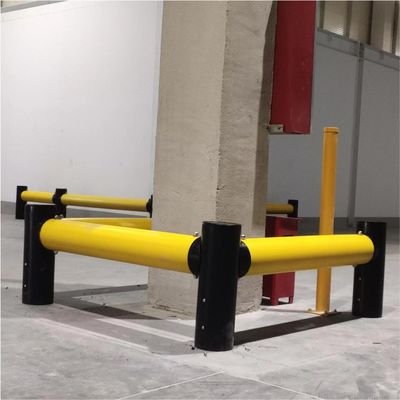 Protectores de colunas de barreira de colisão de segurança rodoviária certificados CE amarelos para proteção de racks