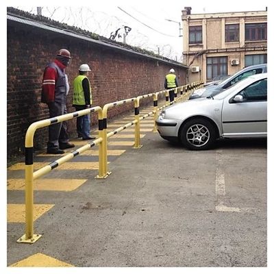 Protectores de colunas de barreira de colisão de segurança rodoviária certificados CE amarelos para proteção de racks