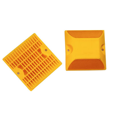 Refletores de estrada de olhos de gato de plástico amarelo de alto reflexo para iluminação de estradas de estrada