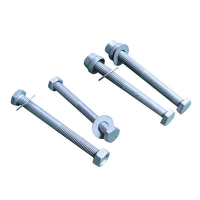 Galvanizado de aço carbono Hex Guardrail Splice Bolts 5/8 &quot;-11X 2&quot; para estrada antiterrorismo