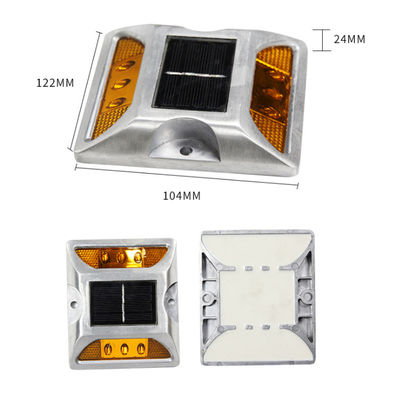 Duas faces de olhos de gato solar rodoviário estribo feito de alumínio PC em design de sombra vermelha
