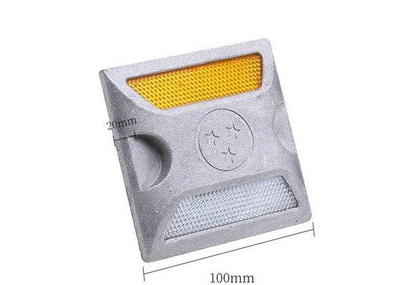 Duas faces de olhos de gato solar rodoviário estribo feito de alumínio PC em design de sombra vermelha