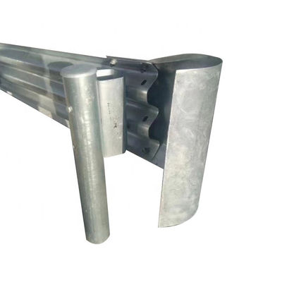 ISO9001 2000 Certificado Q235 Q345 Corrimão de estrada de aço galvanizado com extremidade redonda