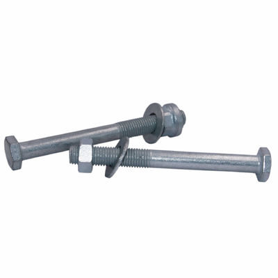 Customizado Hot Dip Galvanizado Hex Steel Highway Guardrail parafuso e porca e lavadora